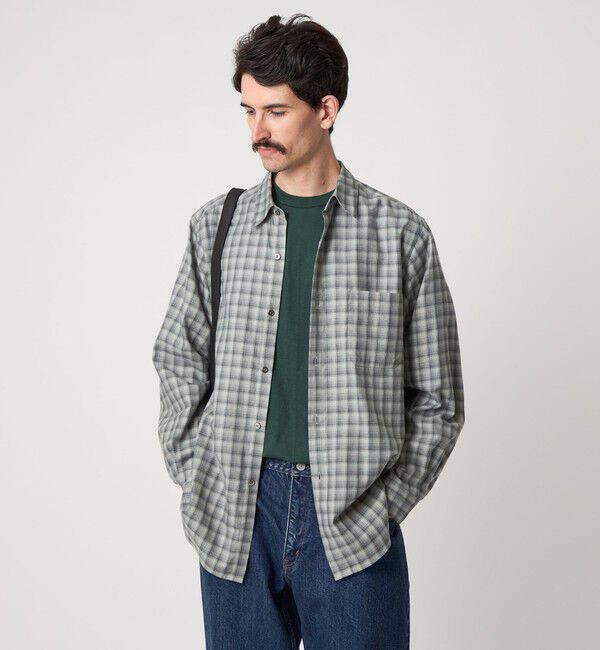 STEVEN ALAN「＜Steven Alan＞ ネル  オンブレー チェック レギュラーカラー シャツ NARROW」|シャツ・ブラウス|