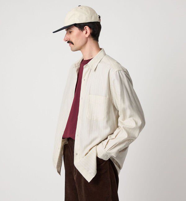 STEVEN ALAN「＜Steven Alan＞ ネル  ストライプ レギュラーカラー シャツ NARROW」|シャツ・ブラウス|