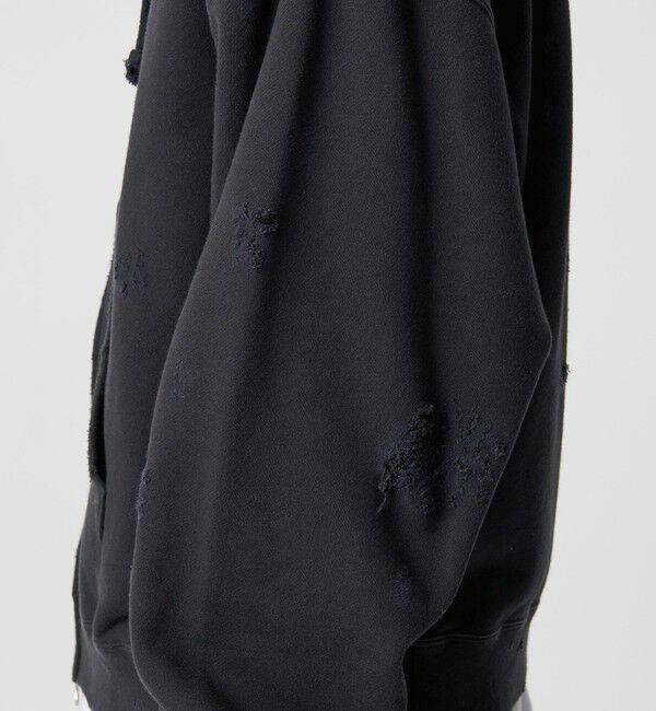 MONKEY TIME「フレンチテリー ディストレスト フルジップ フーディー」|カーディガン|