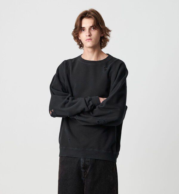 MONKEY TIME「フレンチテリー ディストレスト クルーネック」|Tシャツ・カットソー|