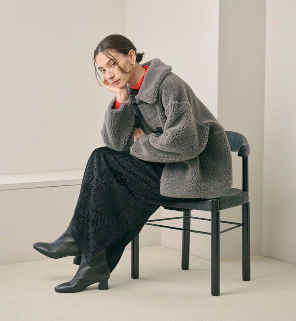 BEAUTY&YOUTH UNITED ARROWS「レザー バックジップ ブーツ」|ショートブーツ|