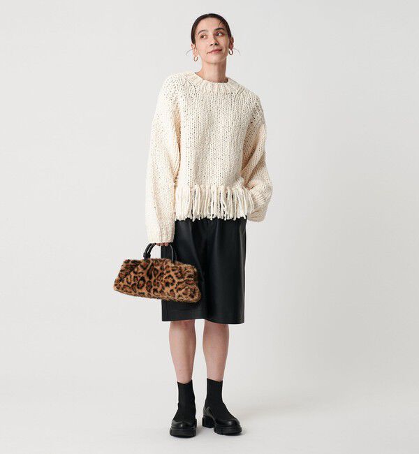 BEAUTY&YOUTH UNITED ARROWS「【別注】＜IRONING＞フリンジ ニットプルオーバー」|ニット・セーター|