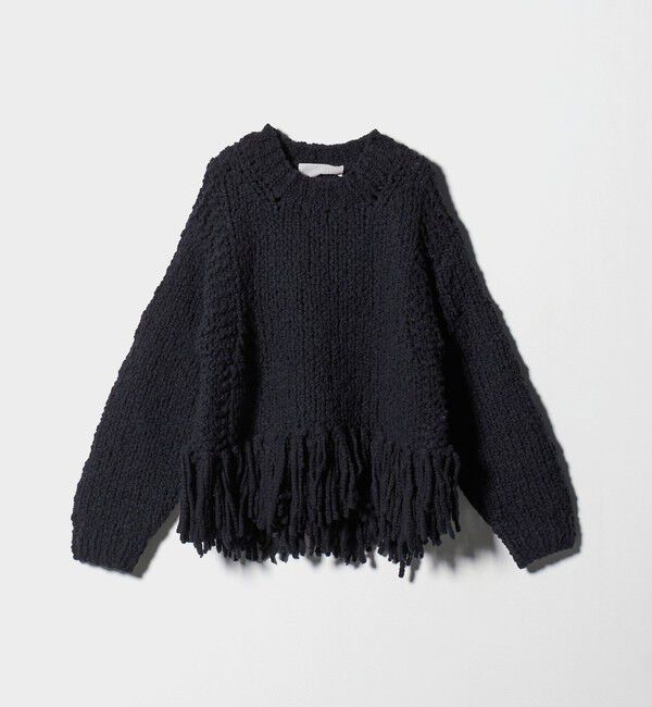 BEAUTY&YOUTH UNITED ARROWS「【別注】＜IRONING＞フリンジ ニットプルオーバー」|ニット・セーター|