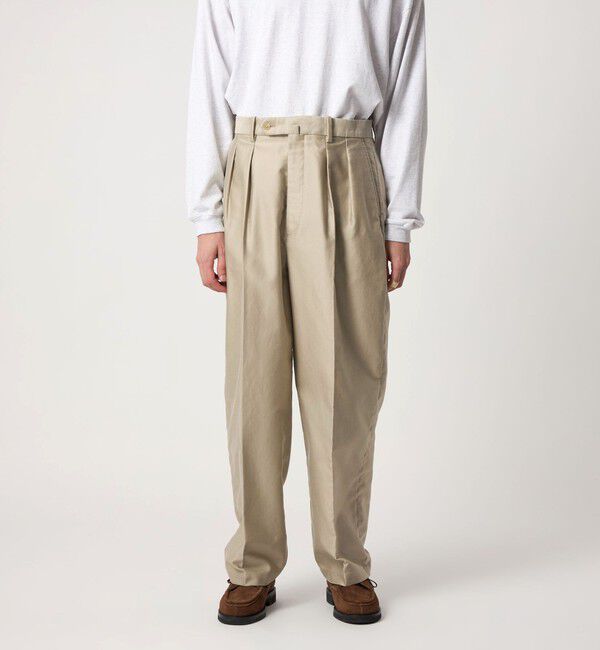STEVEN ALAN「＜Steven Alan＞ カベ モールスキン インツープリーツ ドレス トラウザーズ」|チノ|