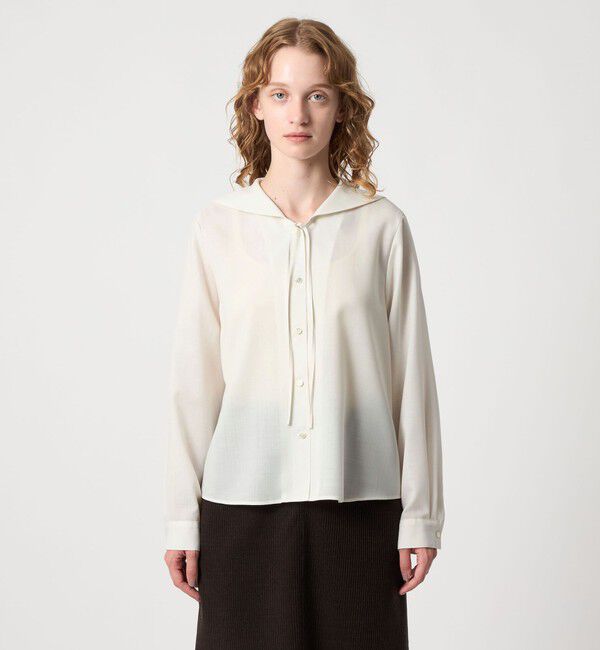 STEVEN ALAN「＜Steven Alan＞ツイル セーラー カラー ブラウス」|シャツ・ブラウス|