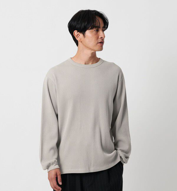 BEAUTY&YOUTH UNITED ARROWS「ハイゲージ ガスコットン サーマル クルーネック カットソー」|Tシャツ・カットソー|LT.GRAY