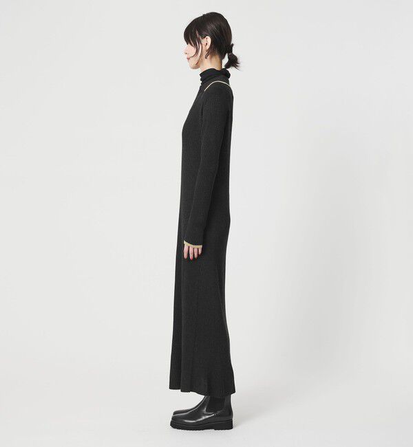 BEAUTY&YOUTH UNITED ARROWS「ウールポリエステルブレンド メランジ リブニットワンピース」|ワンピース|