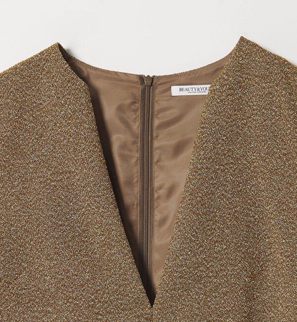 BEAUTY&YOUTH UNITED ARROWS「ポリエステルツイードライク ジャンパースカート」|ワンピース|