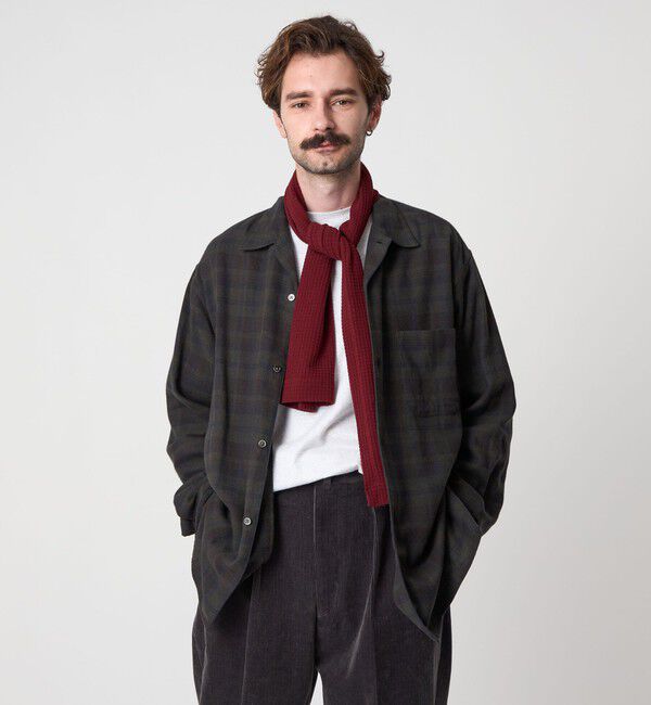 STEVEN ALAN「＜Steven Alan＞ ネル マドラスチェック オープンカラー シャツ BOX」|シャツ・ブラウス|