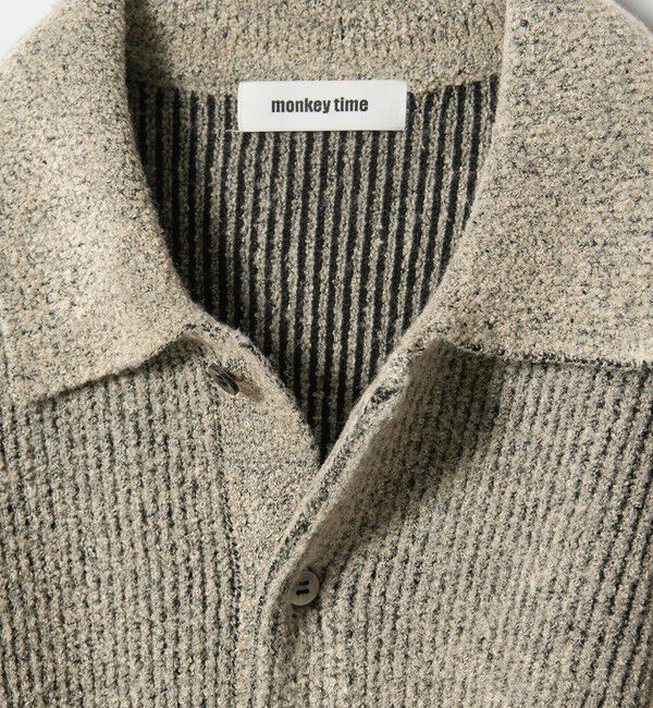 MONKEY TIME「ループヤーン プレーティング ポロシャツ」|ニット・セーター|