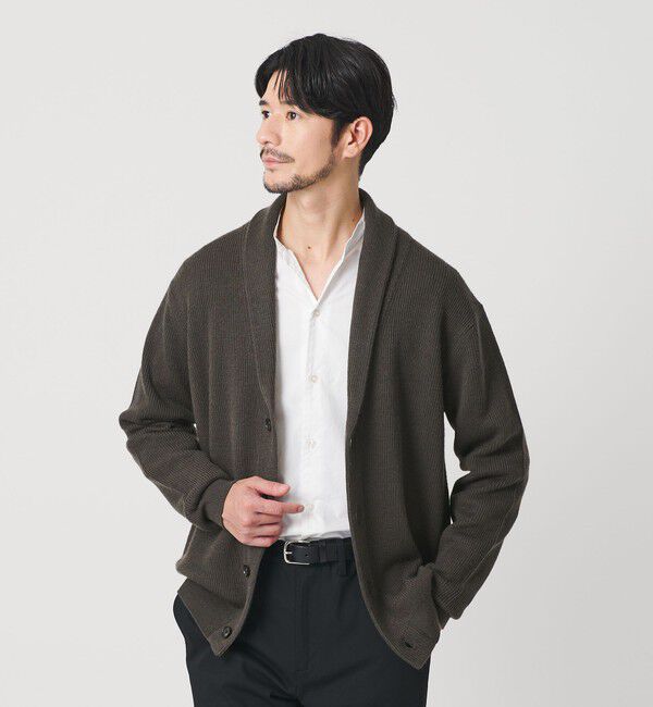 BEAUTY&YOUTH UNITED ARROWS「【WEB限定 WARDROBE SMART】ウォッシャブル ショールカラー カーディガン」|カーディガン|