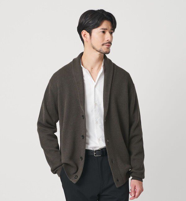 BEAUTY&YOUTH UNITED ARROWS「【WEB限定 WARDROBE SMART】ウォッシャブル ショールカラー カーディガン」|カーディガン|