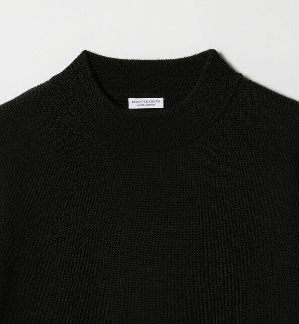 BEAUTY&YOUTH UNITED ARROWS「【WEB限定 WARDROBE SMART】マシーンウォッシャブル ウールミックス アゼ モックネック」|ニット・セーター|