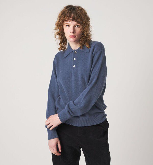STEVEN ALAN「＜Steven Alan＞ウール カシミヤ ポロニット」|ニット・セーター|COBALT
