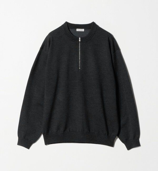 BEAUTY&YOUTH UNITED ARROWS「ハイブリッド ウール ジップ クルーネック ニット」|ニット・セーター|