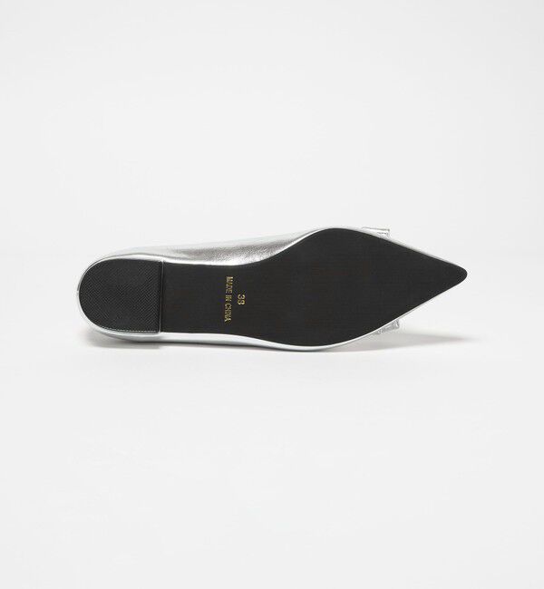 BEAUTY&YOUTH UNITED ARROWS「メタリック リボン Vカット フラットシューズ」|バレエシューズ|