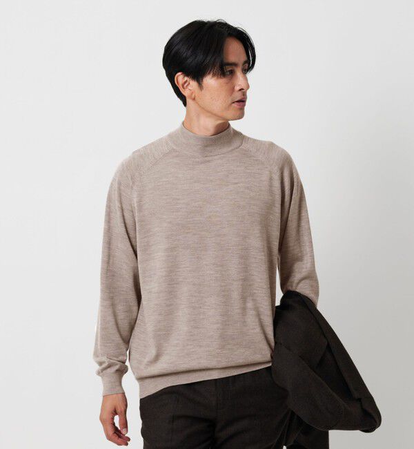 BEAUTY&YOUTH UNITED ARROWS「SUPER130 ウール タートル ニット ウォッシャブル」|ニット・セーター|BEIGE