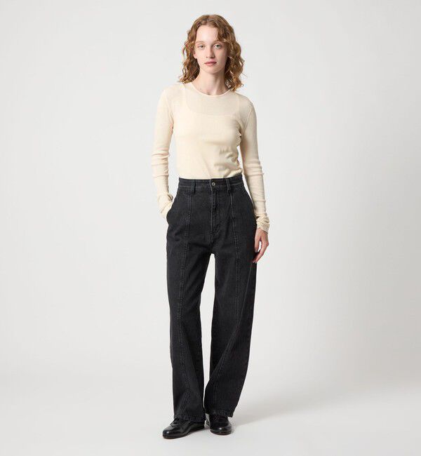 STEVEN ALAN「＜Steven Alan＞コットン シルク リブ クルーネック カットソー」|Tシャツ・カットソー|