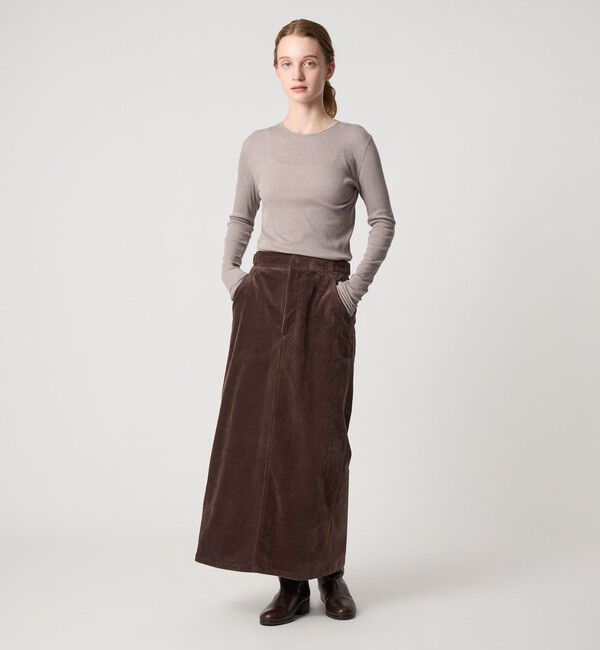 STEVEN ALAN「＜Steven Alan＞コットン シルク リブ クルーネック カットソー」|Tシャツ・カットソー|