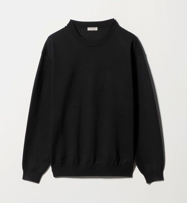 BEAUTY&YOUTH UNITED ARROWS「ハイブリッド ウール クルーネック ニット ウォッシャブル」|ニット・セーター|BLACK