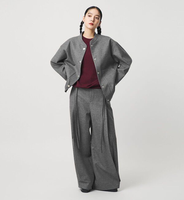 BEAUTY&YOUTH UNITED ARROWS「毛ブレンド スナップブルゾン」|ブルゾン・スタジャン|MD.GRAY