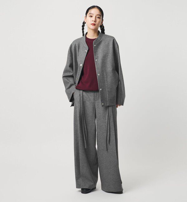 BEAUTY&YOUTH UNITED ARROWS「毛ブレンド ハイウエスト タックワイドパンツ」|その他|