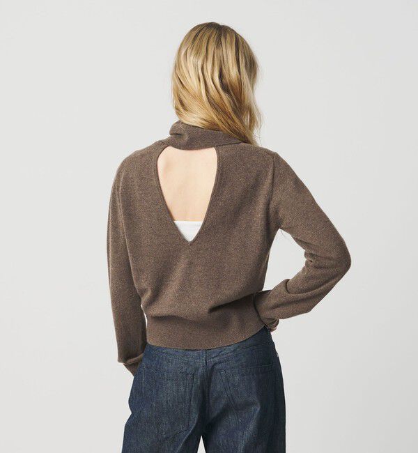 ATTISESSION「＜ATTISESSION＞ウールカシミヤ クルーネックニット＆ネックウォーマー」|ニット・セーター|DK.BROWN