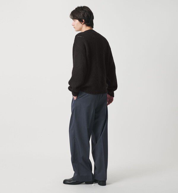 MONKEY TIME「モヘヤミックス ダイヤパターン クルーネック ニット」|ニット・セーター|