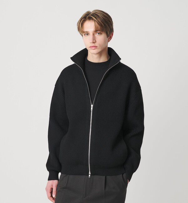 BEAUTY&YOUTH UNITED ARROWS「ハイ デンシティ ドライバーズ ジャケット」|カーディガン|BLACK