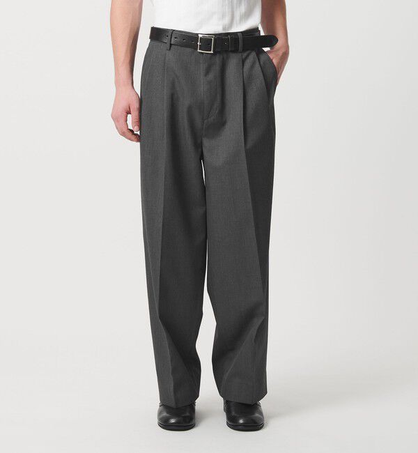 MONKEY TIME「TWツイル 2P ワイド ストレート スラックス」|チノ|