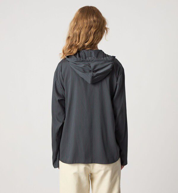 STEVEN ALAN「＜Steven Alan＞ストライプ フード シャツ」|シャツ・ブラウス|