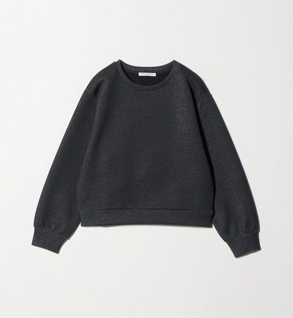BEAUTY&YOUTH UNITED ARROWS「ポリエステルコットンブレンド ラメダンボール プルオーバー/ブラック」|Tシャツ・カットソー|