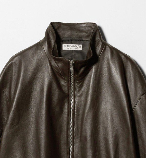 BEAUTY&YOUTH UNITED ARROWS「セミベジタブル シープ レザー ブルゾン」|ブルゾン・スタジャン|