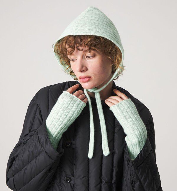 STEVEN ALAN「＜Steven Alan＞カシミヤ リブ フード」|ニット帽|LIME