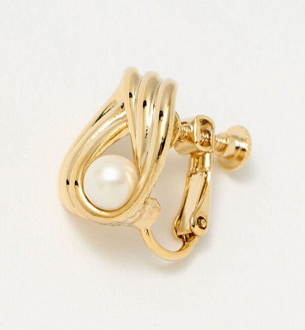 BEAUTY&YOUTH UNITED ARROWS「メタルライン パールモチーフ イヤリング」|イヤリング|