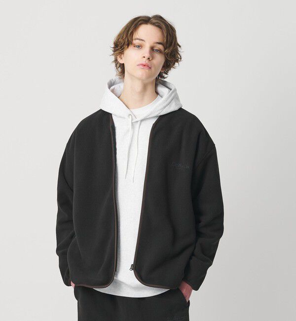California General Store「＜CGS.＞ポップコーン フリース ジップ カーディガン」|カーディガン|BLACK