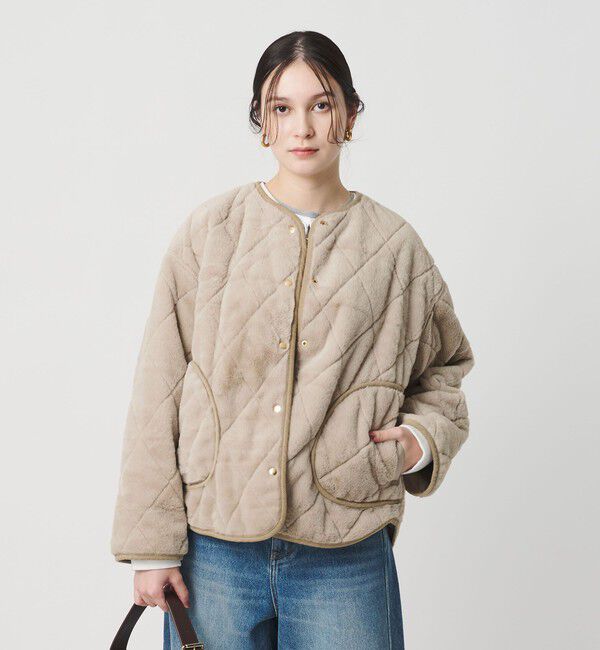 BEAUTY&YOUTH UNITED ARROWS「【WEB限定】キルティング&times;フェイクファー リバーシブルブルゾン」|その他|