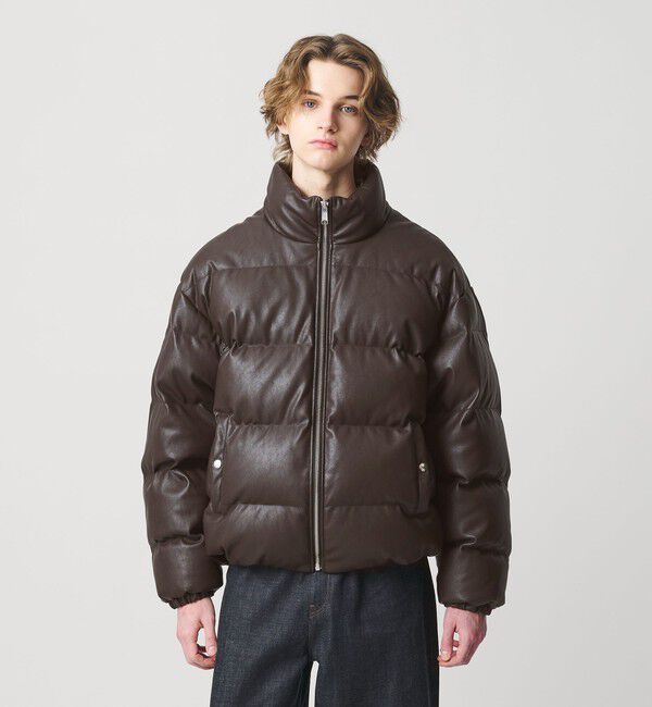 MONKEY TIME「レザーライク ダウン ジャケット」|その他|