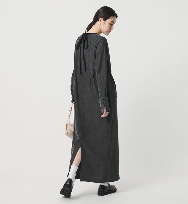 BEAUTY&YOUTH UNITED ARROWS「キュプラブレンド タイリボンワンピース」|ワンピース|BLACK