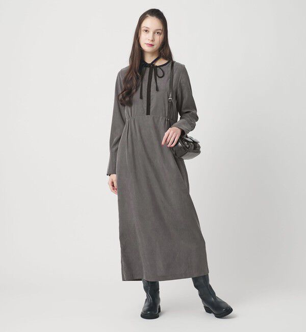 BEAUTY&YOUTH UNITED ARROWS「キュプラブレンド タイリボンワンピース」|ワンピース|