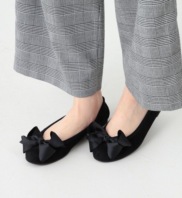 Ray BEAMS 「SEPTEMBER MOON / リボン バレエシューズ ソリッド」|バレエシューズ|