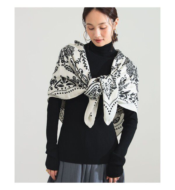 Demi-Luxe BEAMS 「manipuri / バンダナ ストール」|ストール|OFF_WHITE