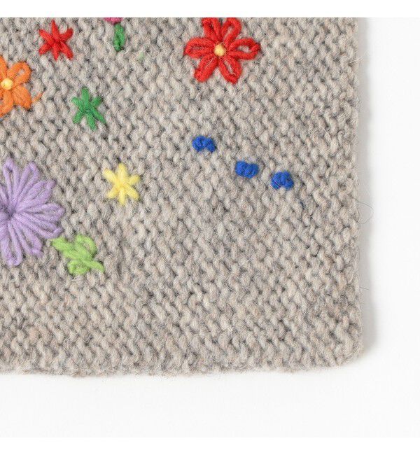 BEAMSBOY「手編み フラワー刺繍 マフラー」|マフラー|