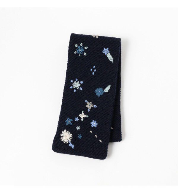 BEAMSBOY「手編み フラワー刺繍 マフラー」|マフラー|