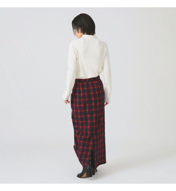Ray BEAMS 「チェック シャーリング タイトスカート」|タイト|