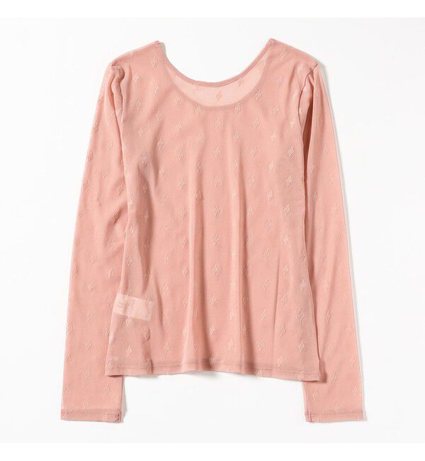 Ray BEAMS 「フロッキー プリント シアー ラウンドネック トップス」|Tシャツ・カットソー|