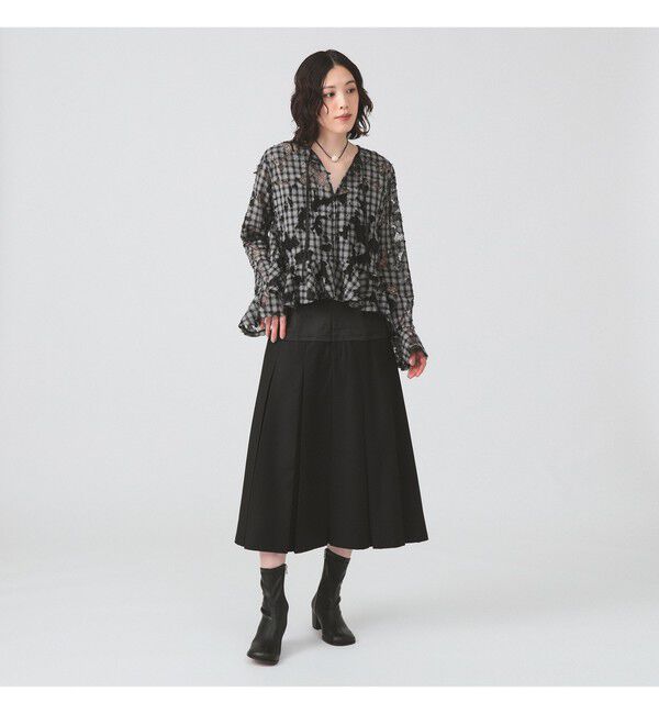 Ray BEAMS 「チェック レース ダメージ シャツ」|シャツ・ブラウス|