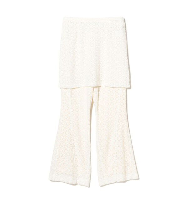 Ray BEAMS 「レース スカート セット フレア パンツ」|チノ|