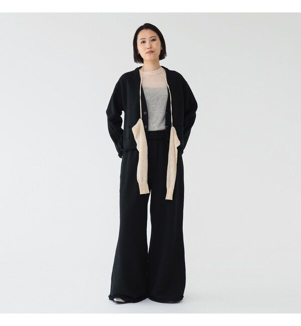 BEAMSBOY「maturely / ワイド フレア ジャージー パンツ」|チノ|