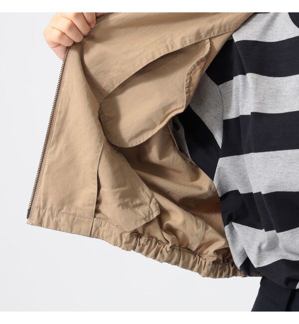 BEAMSBOY「maturely / コットン シルク ジッパー ブルゾン」|ブルゾン・スタジャン|